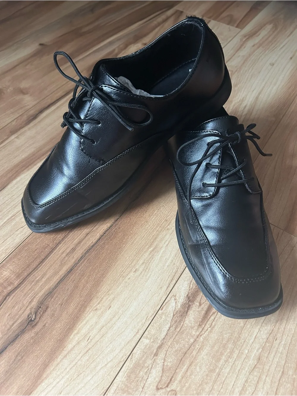 Classic Black Boy’s Lace-Up Dress Shoes